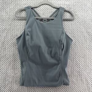 Sweaty Betty Active Top Womens L Gray Padded Bra Strappy Back Gym Yoga Workout